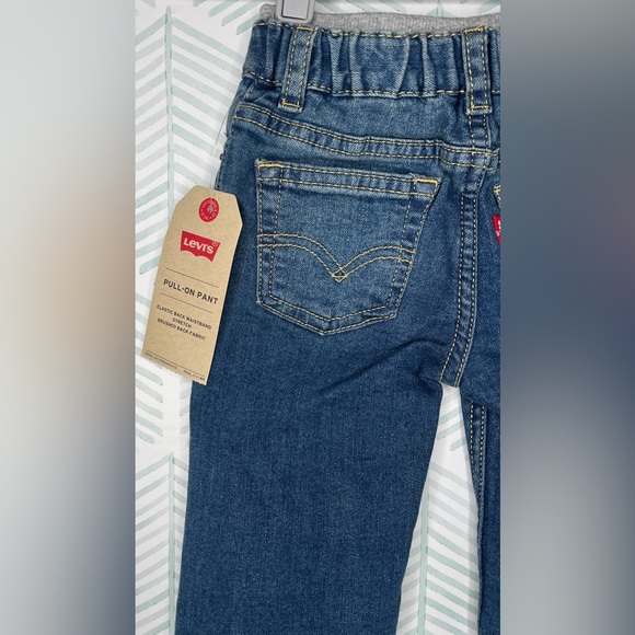 Levis Jeans Size 6 Months Baby Blue Pull On Pants Distressed NWT - Picture 4 of 5